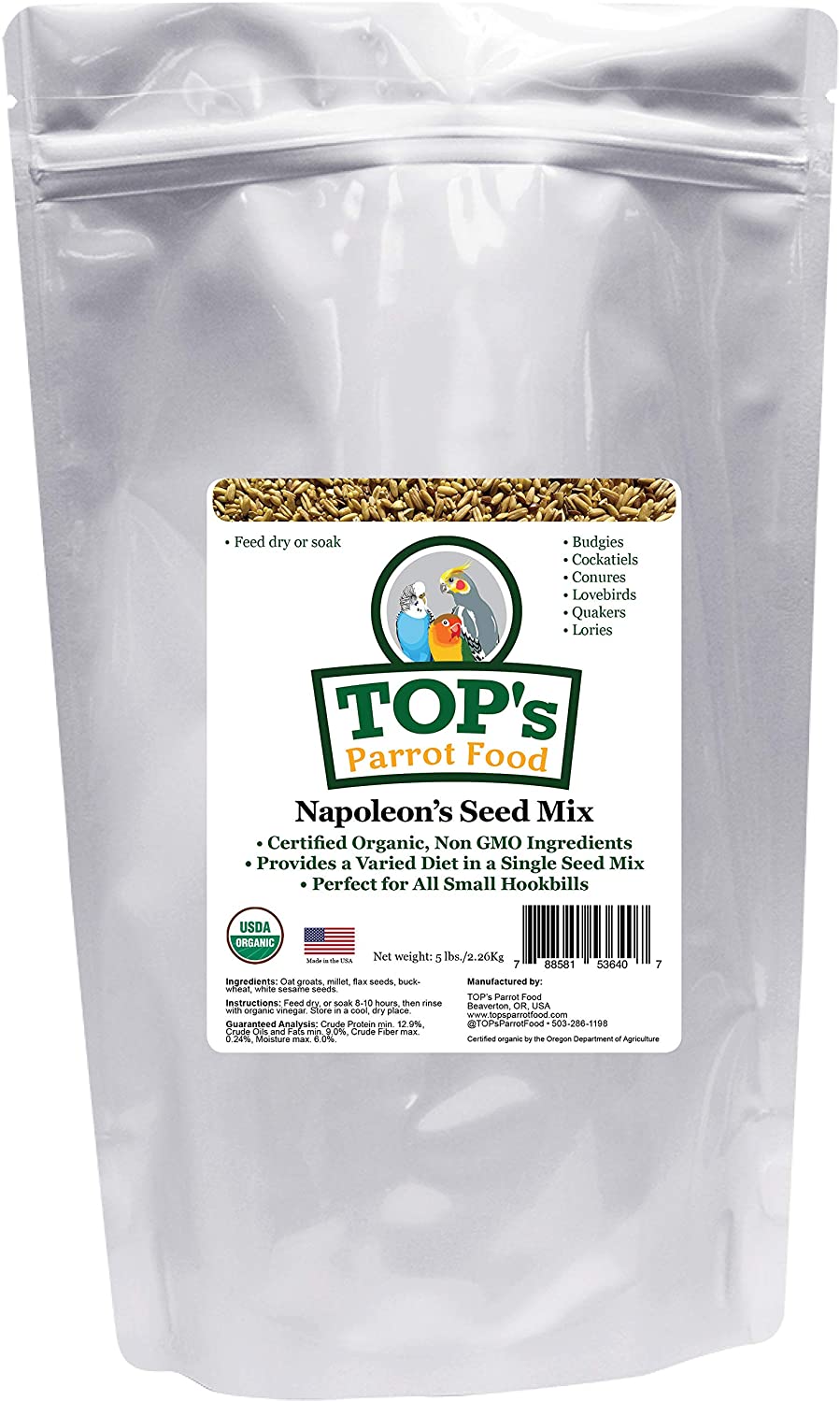 reagere Gør det godt mål Top's Napoleon Seed Mix 5LB - Flat Perch
