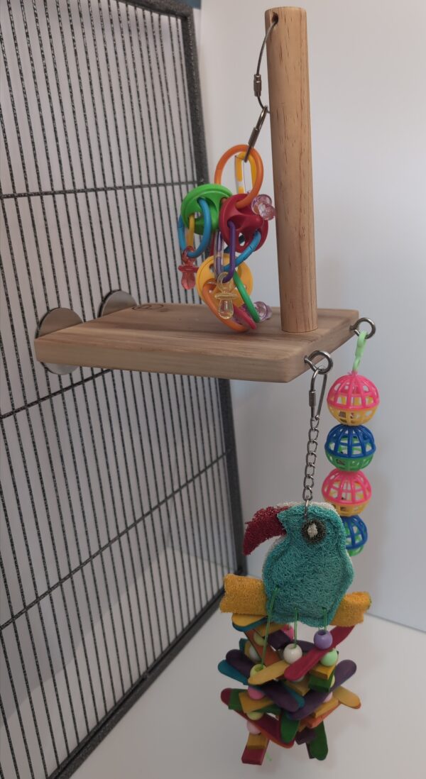 3 Toy Hangers for Flat Perches